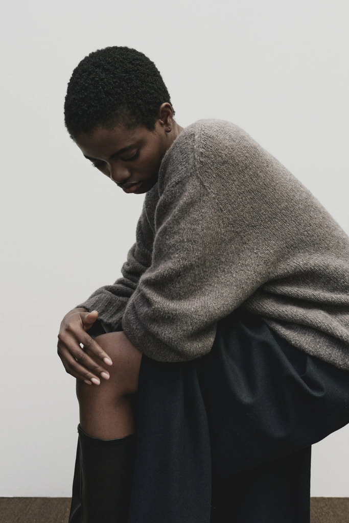 Mijeong Park Alpaca Blend Wholegarment Knit in Gray at Parc Shop | Minneapolis, MN