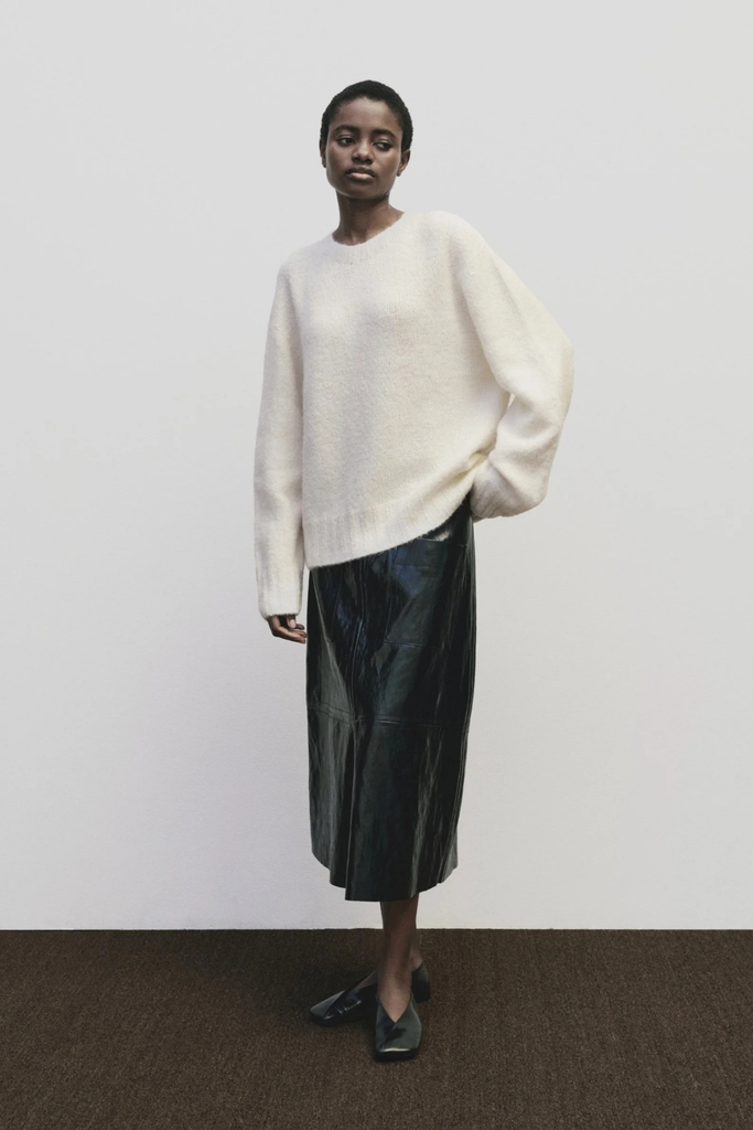 Mijeong Park Alpaca Blend Wholegarment Knit in Ivory at Parc Shop | Minneapolis, MN