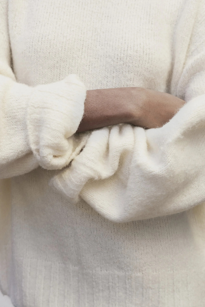 Mijeong Park Alpaca Blend Wholegarment Knit in Ivory at Parc Shop | Minneapolis, MN