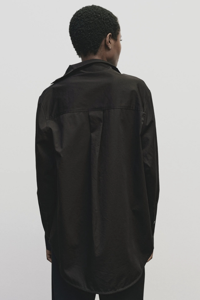 Mijeong Park Asymmetric Cotton Shirt in Black at Parc Shop | Minneapolis, MN