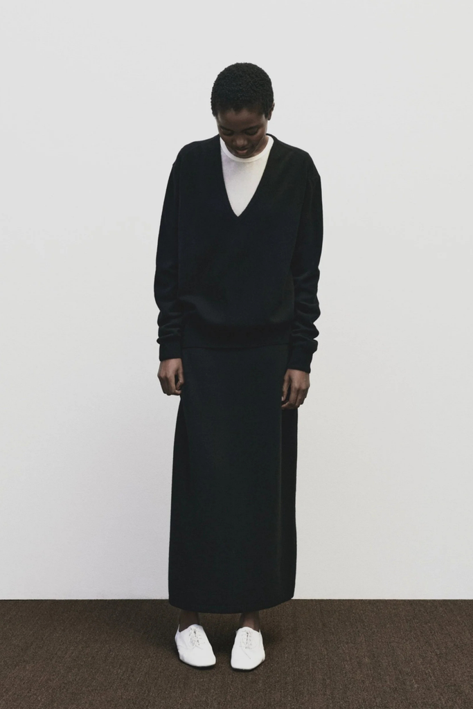 Mijeong Park Cashmere Blend V-Neck Knit in Black at Parc Shop | Minneapolis, MN