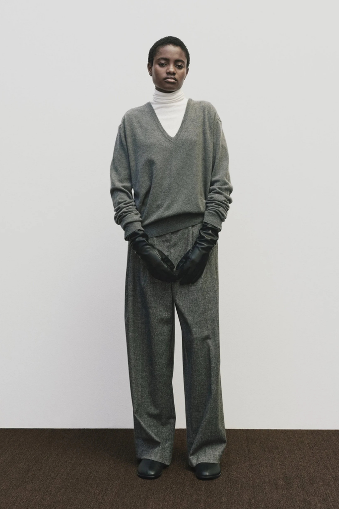 Mijeong Park Cashmere Blend V-Neck Knit in Gray at Parc Shop | Minneapolis, MN