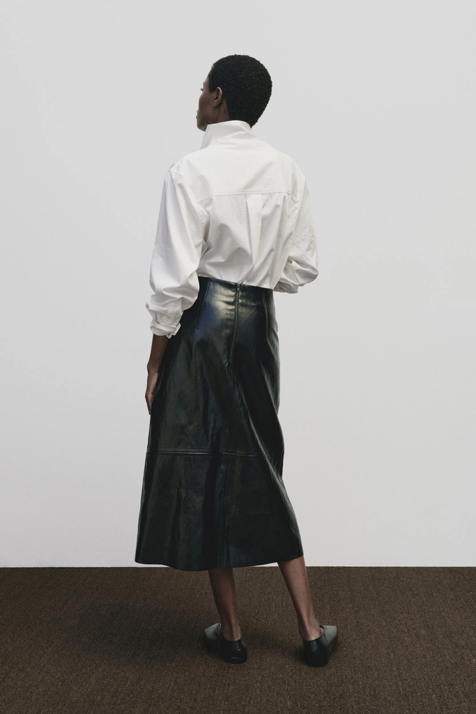 Mijeong Park Faux Leather Skirt in Black at Parc Shop | Minneapolis, MN
