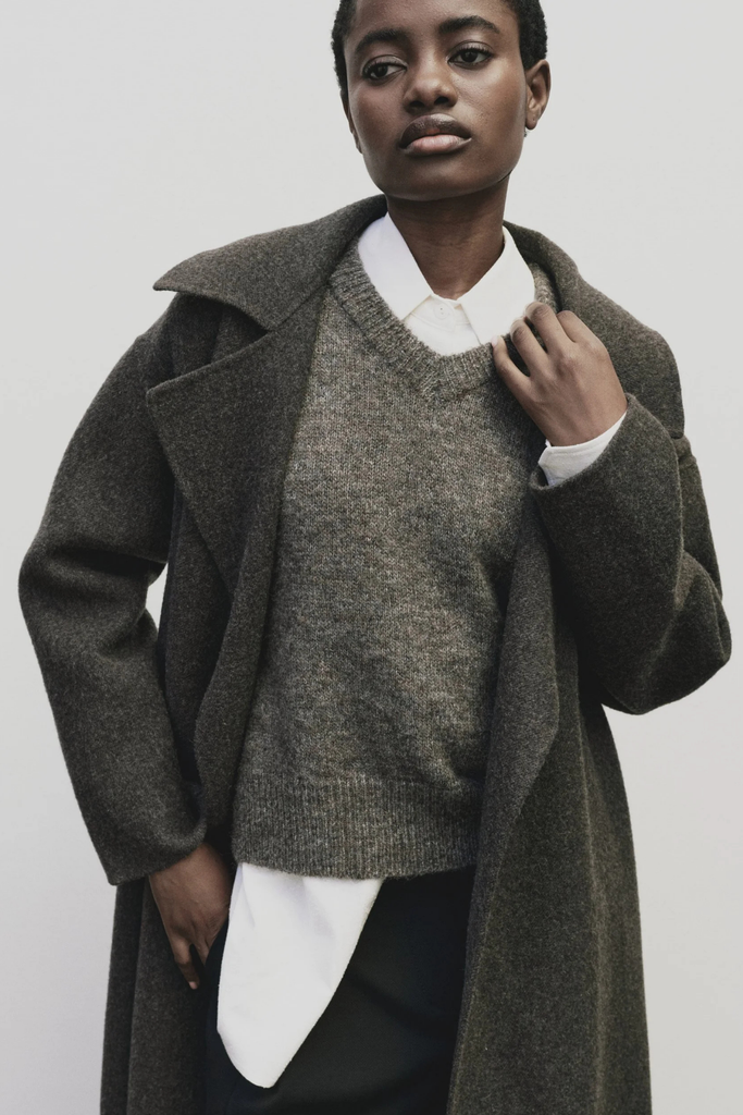 Mijeong Park Handmade Belted Wool Coat in Brown at Parc Shop | Minneapolis, MN