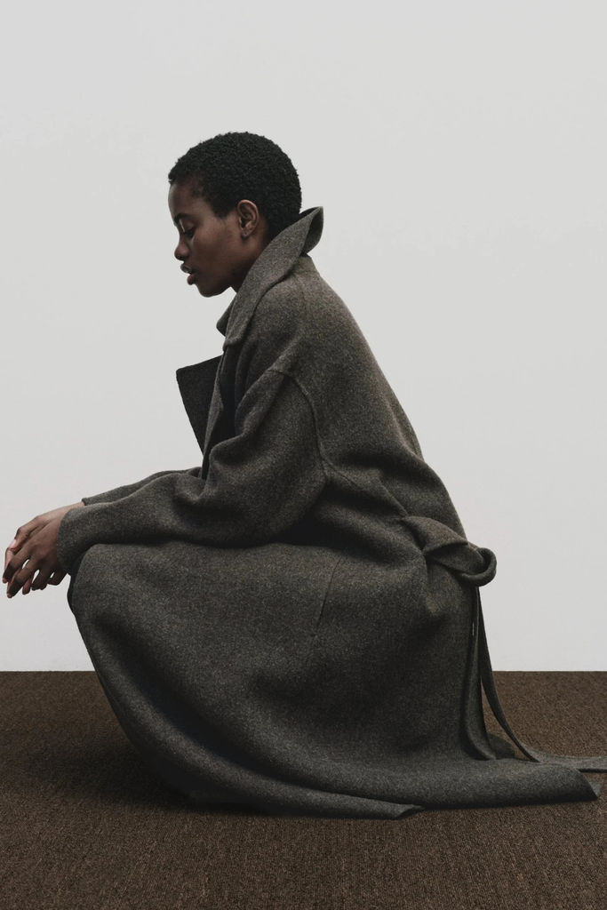 Mijeong Park Handmade Belted Wool Coat in Brown at Parc Shop | Minneapolis, MN