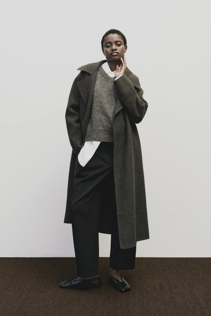 Mijeong Park Handmade Belted Wool Coat in Brown at Parc Shop | Minneapolis, MN