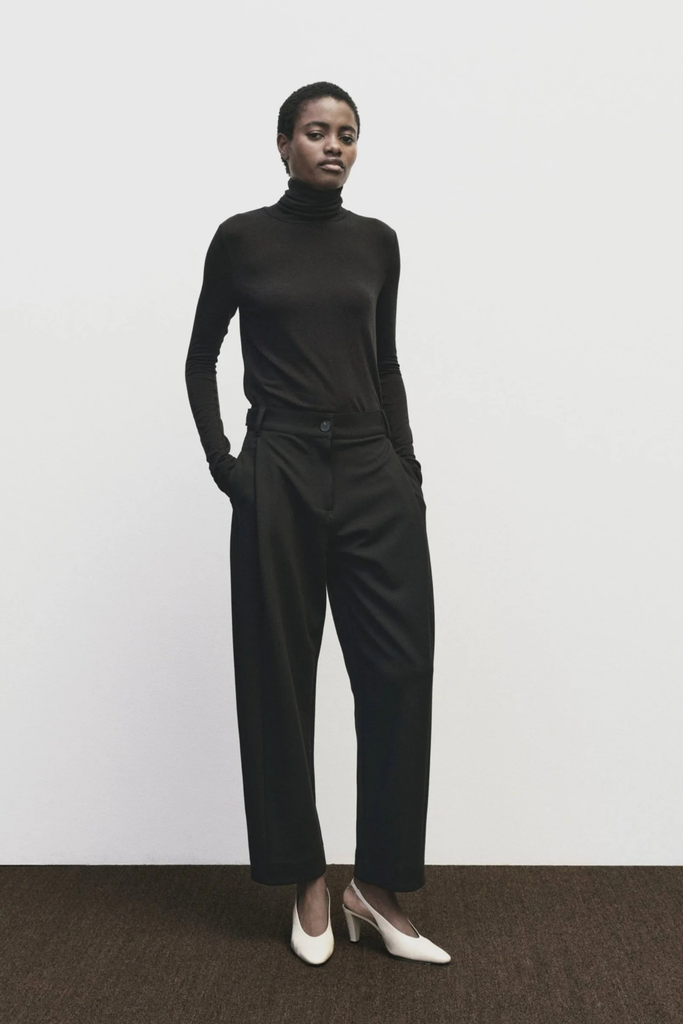 Mijeong Park Pleated Barrel Leg Pant in Black at Parc Shop | Minneapolis, MN
