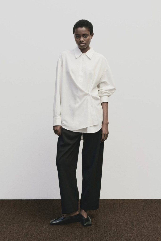 Mijeong Park Textured Oversized Shirt in Ivory at Parc Shop | Minneapolis, MN