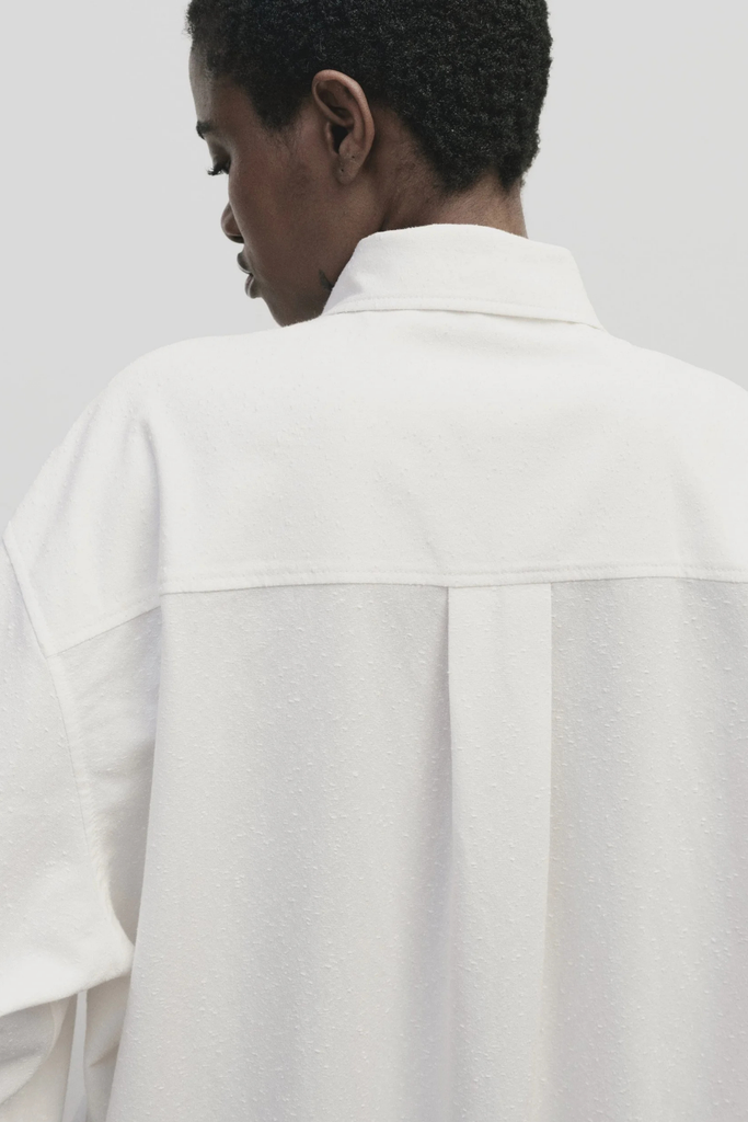 Mijeong Park Textured Oversized Shirt in Ivory at Parc Shop | Minneapolis, MN