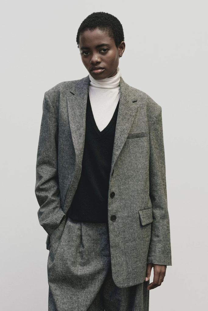 Mijeong Park Wool Blend Oversized Coat in Gray at Parc Shop | Minneapolis, MN