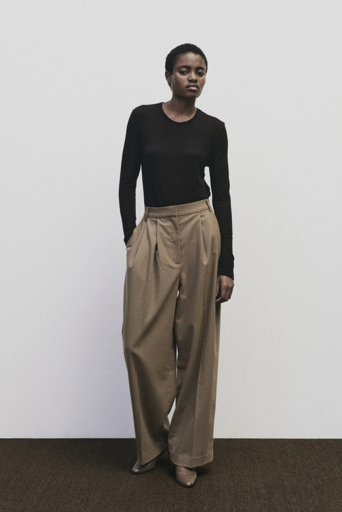 Mijeong Park Wool Tencel Crew Neck Top in Black at Parc Shop | Minneapolis, MN