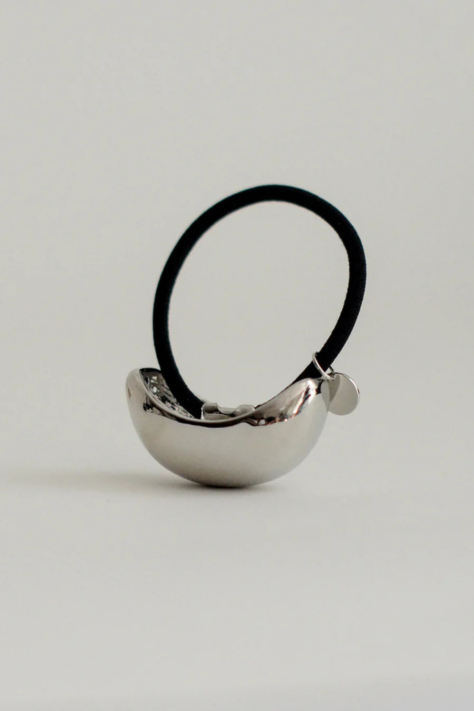 Nar'sha Bold Crescent Metal Cuff Hair Tie in Silver at Parc Shop | Minneapolis, MN
