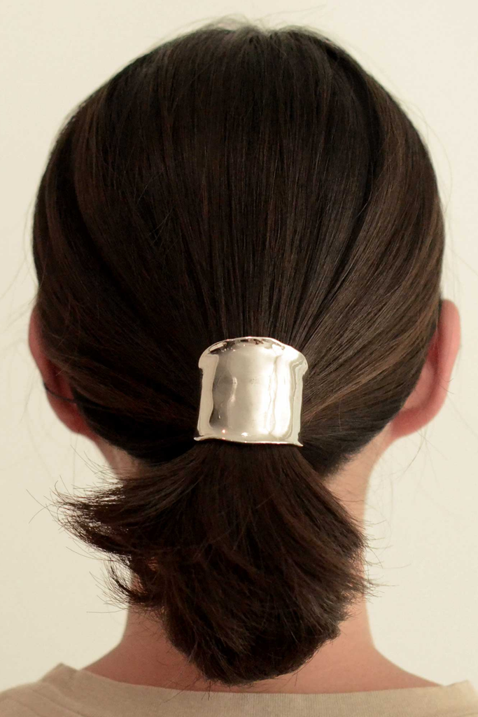 Nar'sha Metal Hair Ponytail Cuff Stick in Silver at Parc Shop | Minneapolis, MN