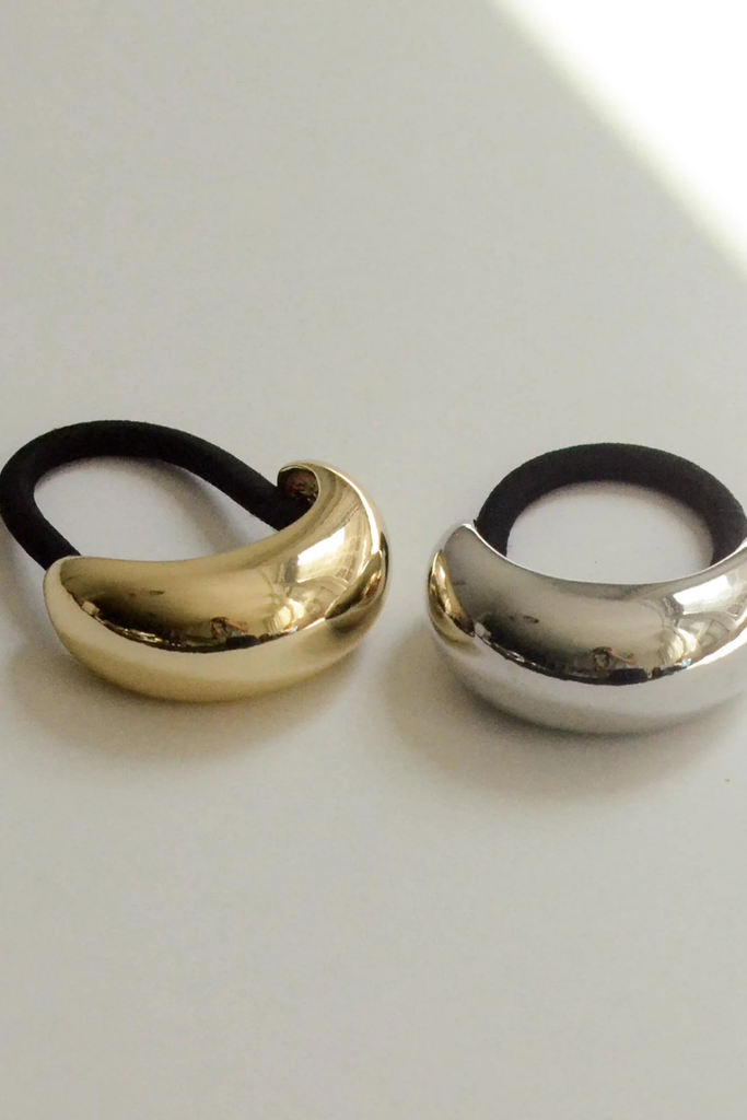 Nar'sha Narrow Crescent Metal Cuff Hair Tie in Gold at Parc Shop | Minneapolis, MN