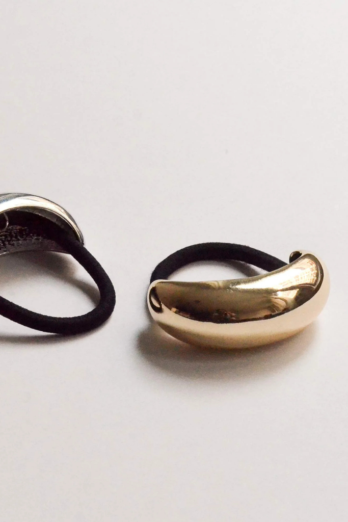 Nar'sha Wide Crescent Metal Hair Tie in Gold at Parc Shop | Minneapolis, MN