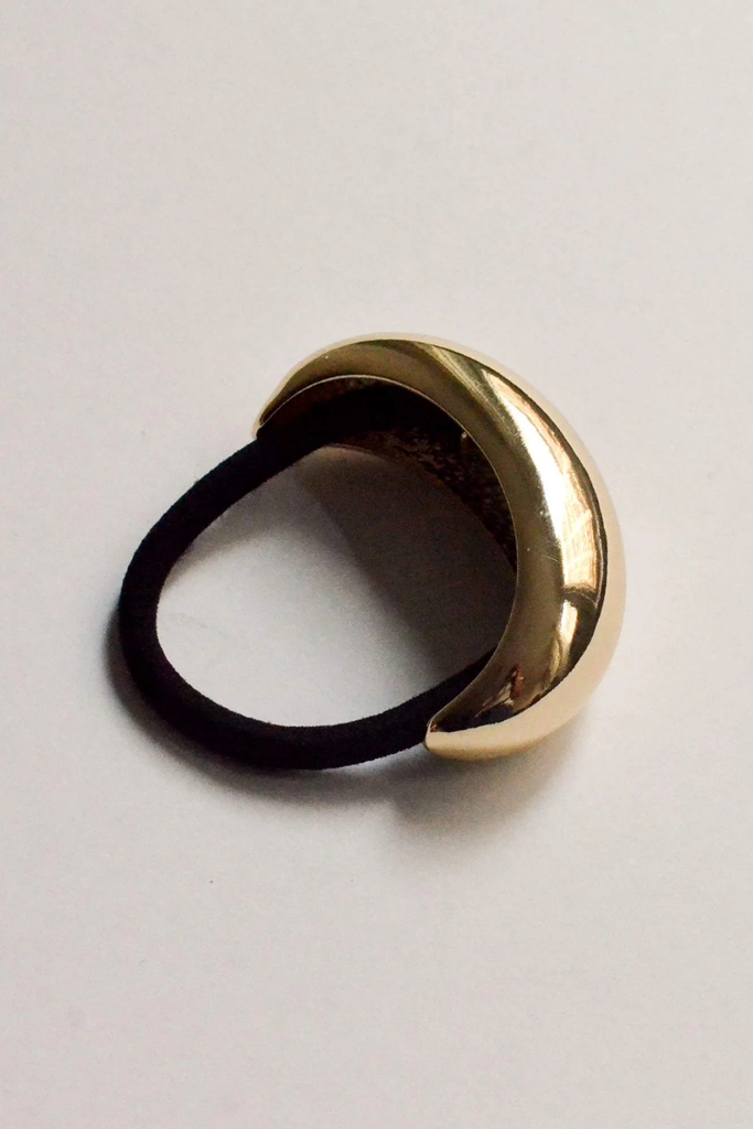 Nar'sha Wide Crescent Metal Hair Tie in Gold at Parc Shop | Minneapolis, MN