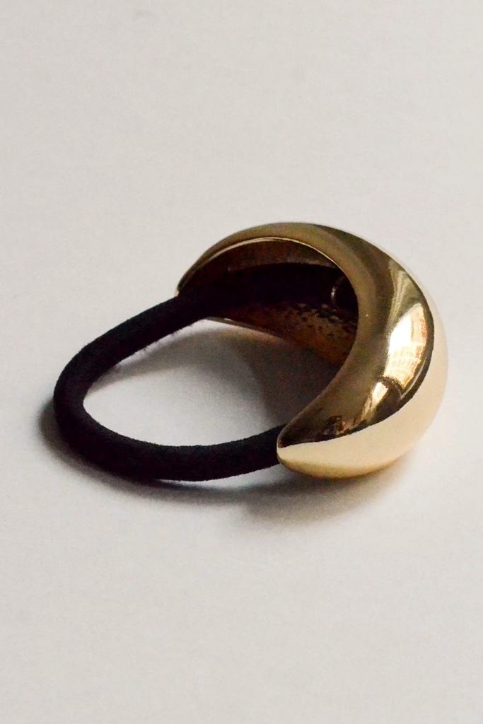 Nar'sha Wide Crescent Metal Hair Tie in Gold at Parc Shop | Minneapolis, MN