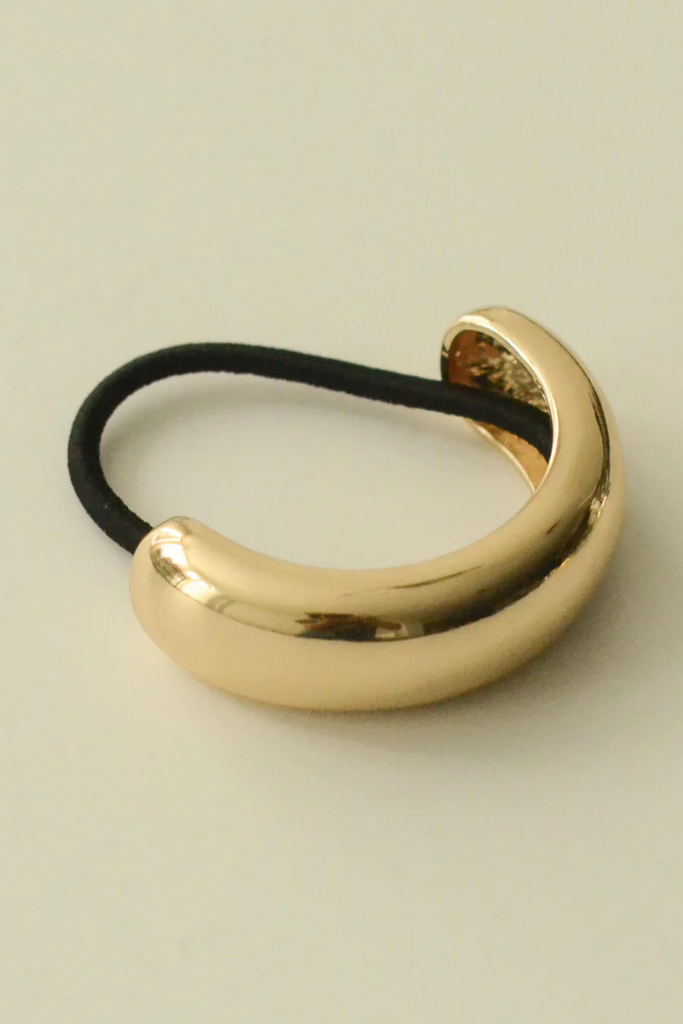 Nar'sha Wide Metal Cuff Hair Tie in Gold at Parc Shop | Minneapolis, MN