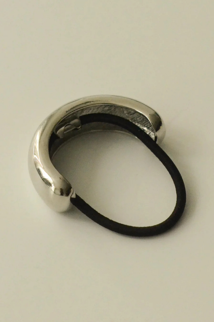 Nar'sha Wide Metal Cuff Hair Tie in Silver at Parc Shop | Minneapolis, MN