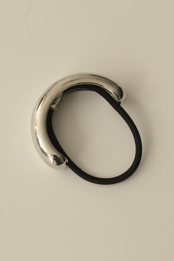 Nar'sha Wide Metal Cuff Hair Tie in Silver at Parc Shop | Minneapolis, MN