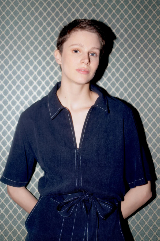Oh Seven Days Beatrice Boilersuit in Navy at Parc Shop