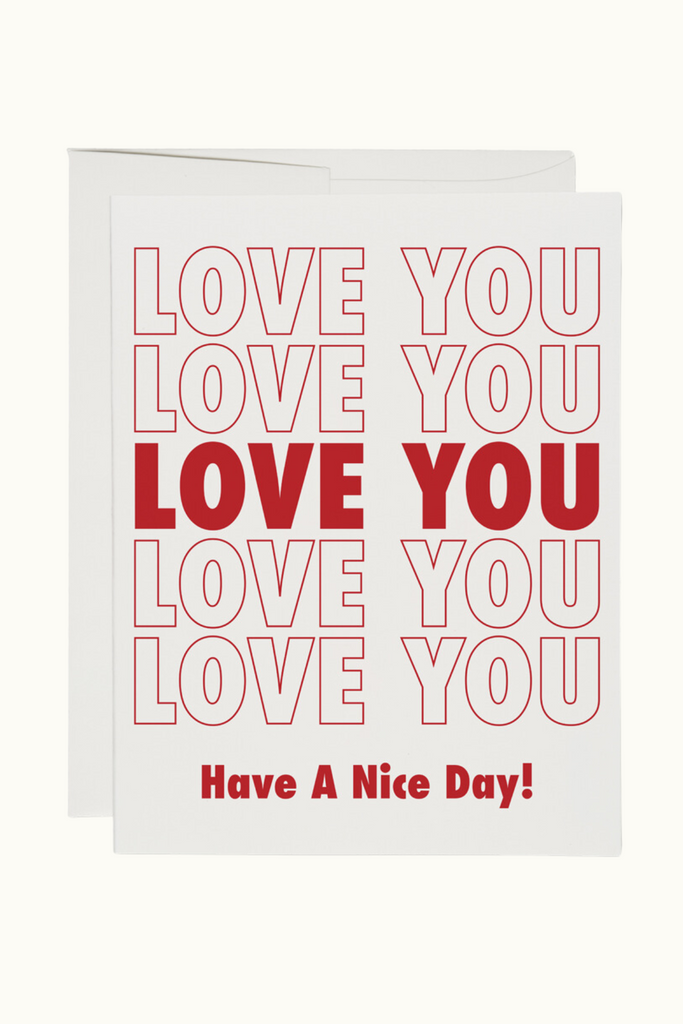 Red Cap Grocery Bag Love Card at Parc Shop