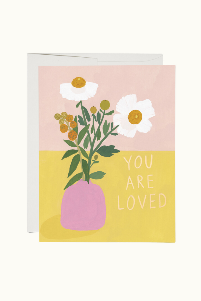 Red Cap - White Poppies Love Card - Parc Shop