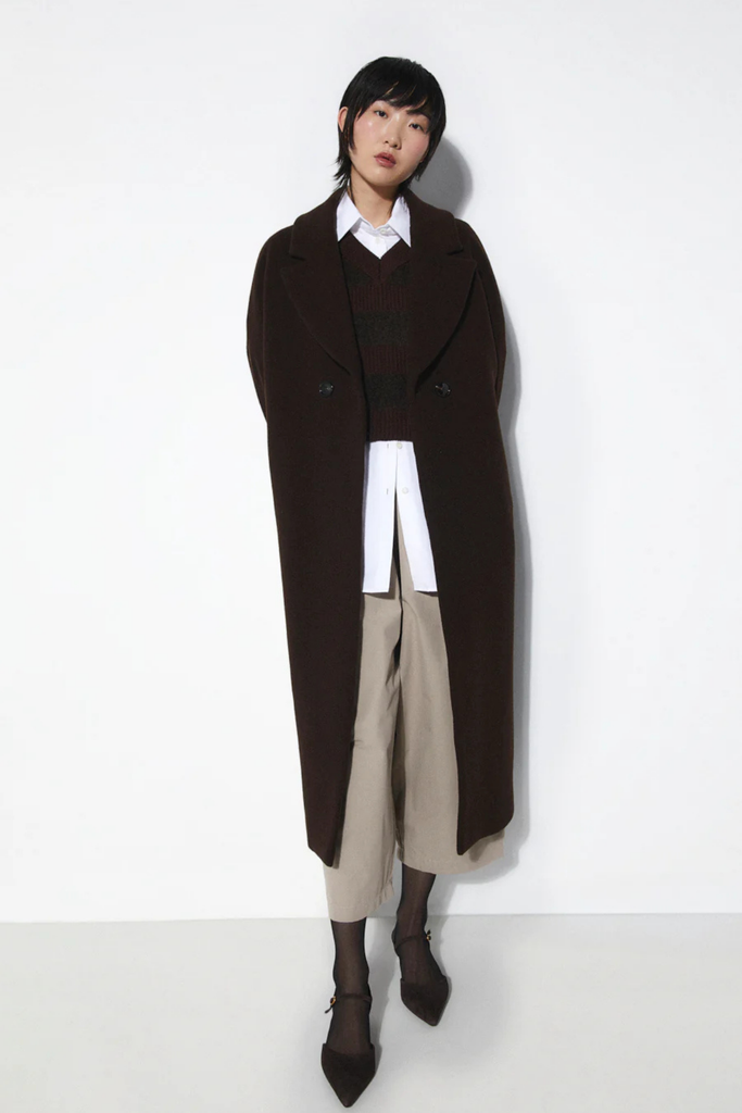 Rita Row Cedar Wool Coat in Brown Parc Shop