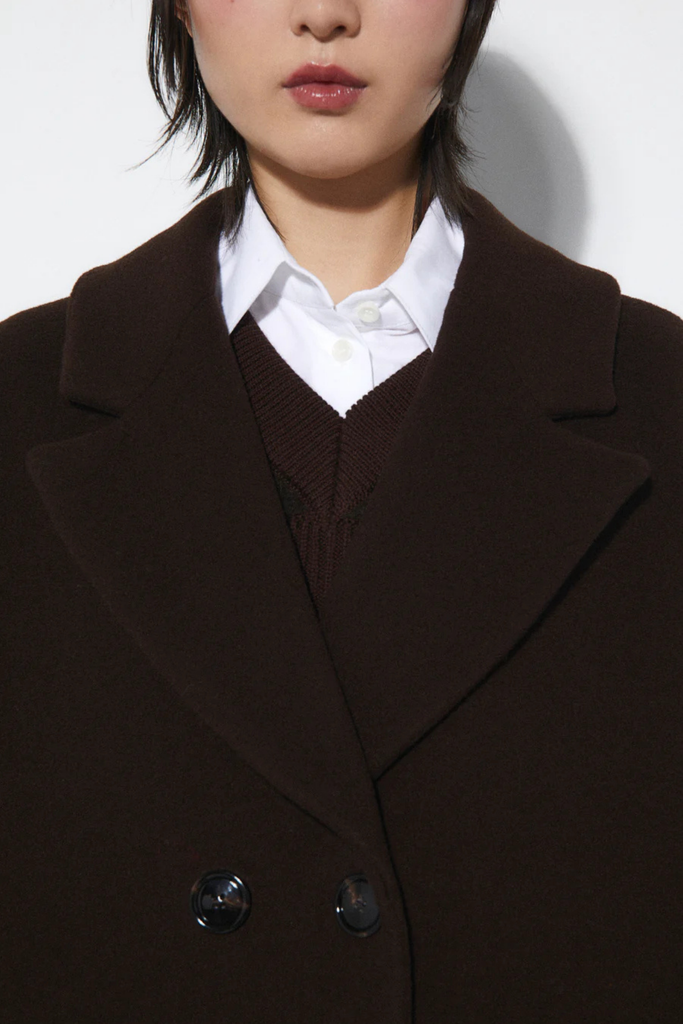 Rita Row Cedar Wool Coat in Brown Parc Shop