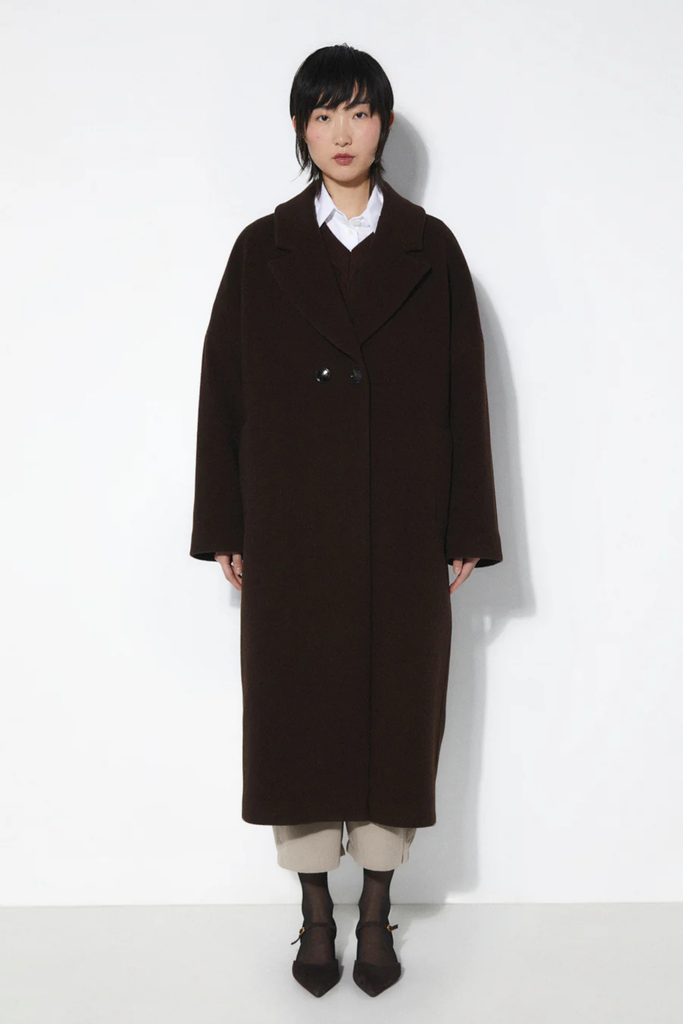 Rita Row Cedar Wool Coat in Brown Parc Shop