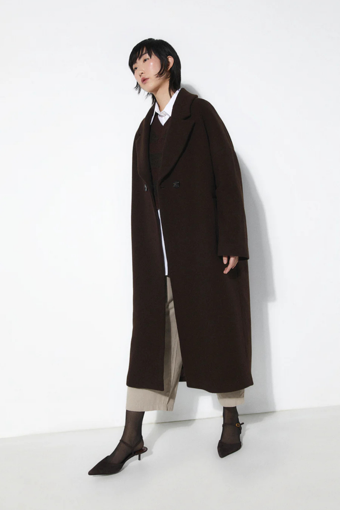 Rita Row Cedar Wool Coat in Brown Parc Shop