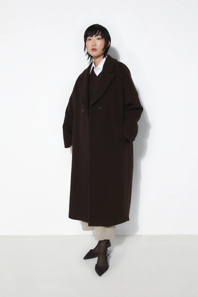 Rita Row Cedar Wool Coat in Brown Parc Shop