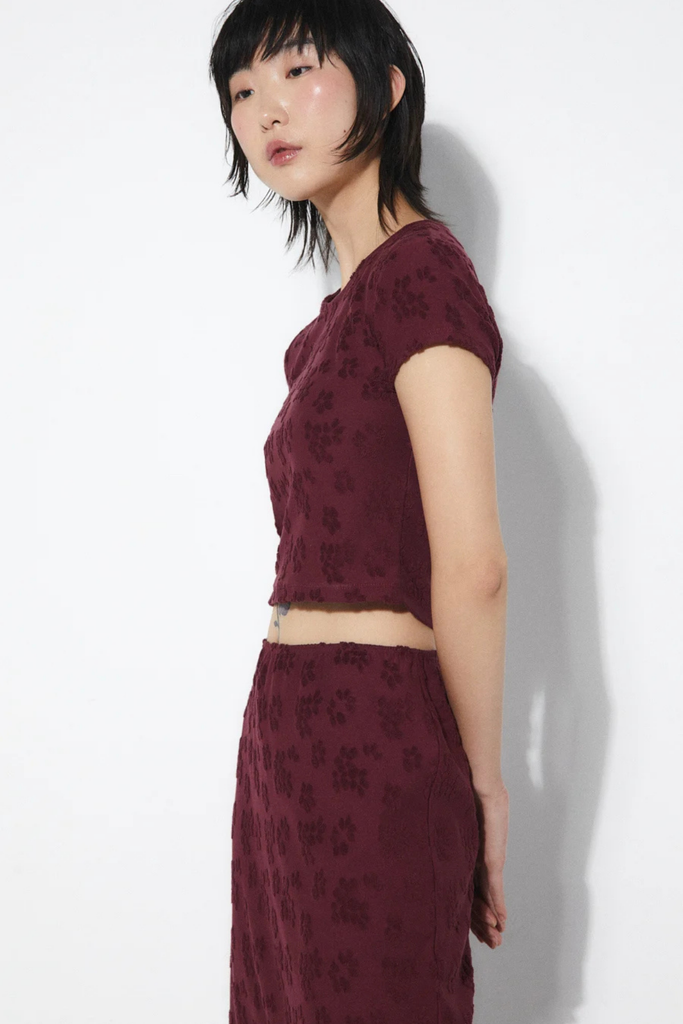 Rita Row Gloria T-Shirt in Burgundy at Parc Shop | Minneapolis, MN