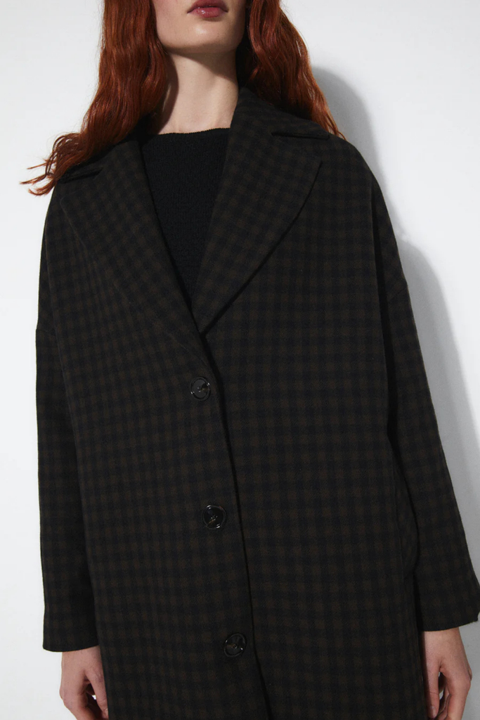 Rita Row Wool Checkered Hyat Coat at Parc Shop