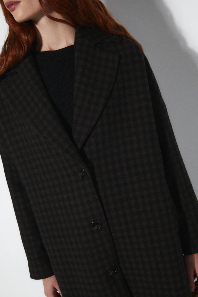 Rita Row Wool Checkered Hyat Coat at Parc Shop