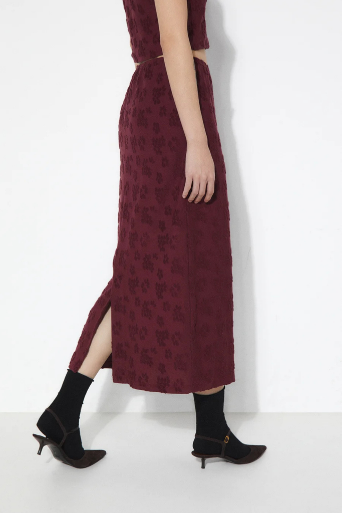 Rita Row Tove Skirt in Burgundy at Parc Shop | Minneapolis, MN