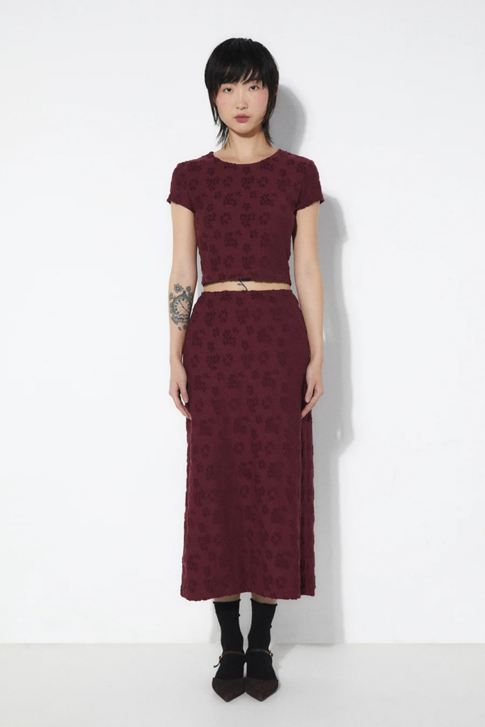 Rita Row Tove Skirt in Burgundy at Parc Shop | Minneapolis, MN