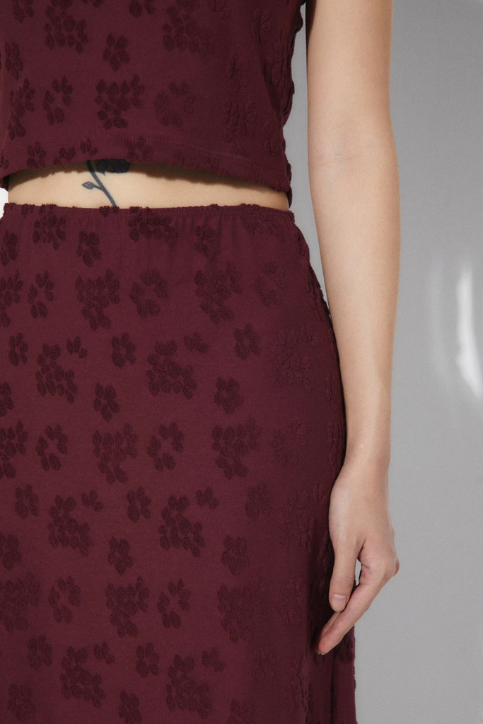 Rita Row Tove Skirt in Burgundy at Parc Shop | Minneapolis, MN