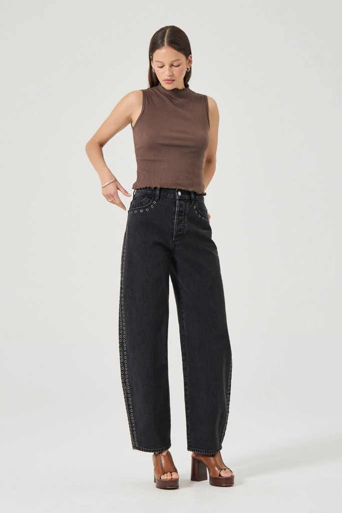 Rolla's Gigi Barrel Jean in Black Sand Eyelet at Parc Shop | Minneapolis, MN