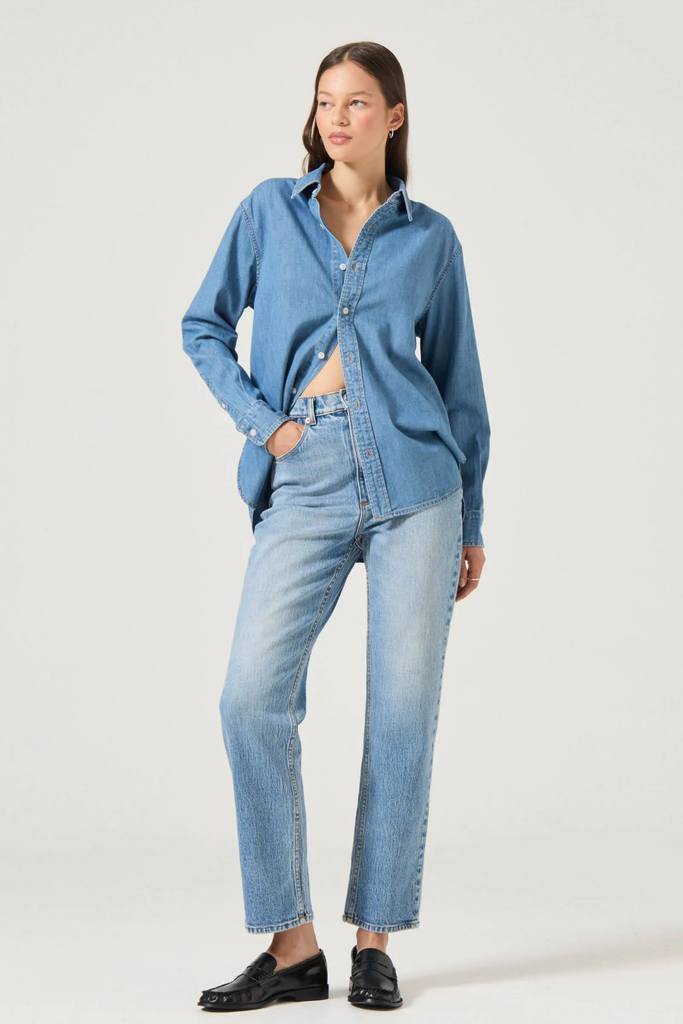 Rolla's Loulou Straight Jean in Lennon Blue at Parc Shop | Minneapolis, MN