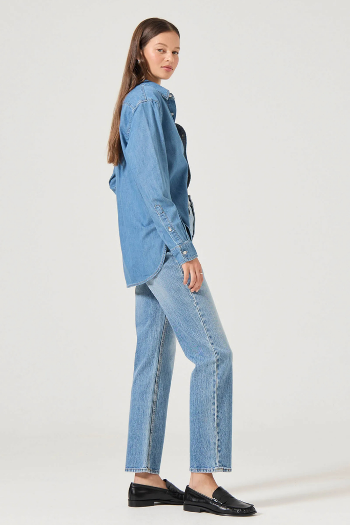 Rolla's Loulou Straight Jean in Lennon Blue at Parc Shop | Minneapolis, MN