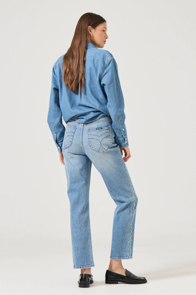 Rolla's Loulou Straight Jean in Lennon Blue at Parc Shop | Minneapolis, MN