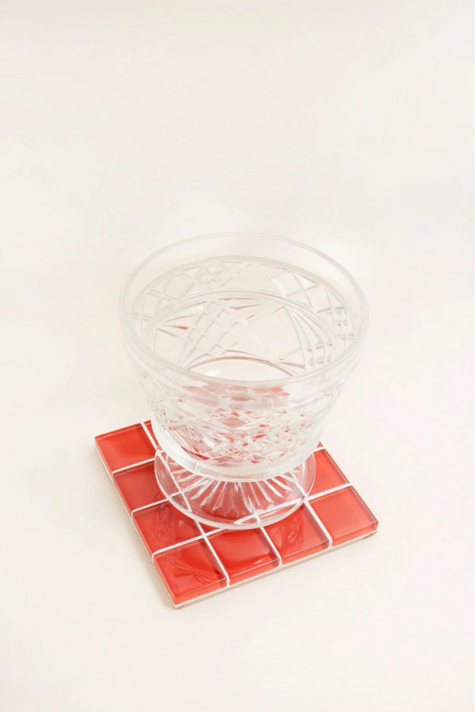 Subtle Art Studios - Glass Tile Coaster - It's Apple Red - Parc Shop