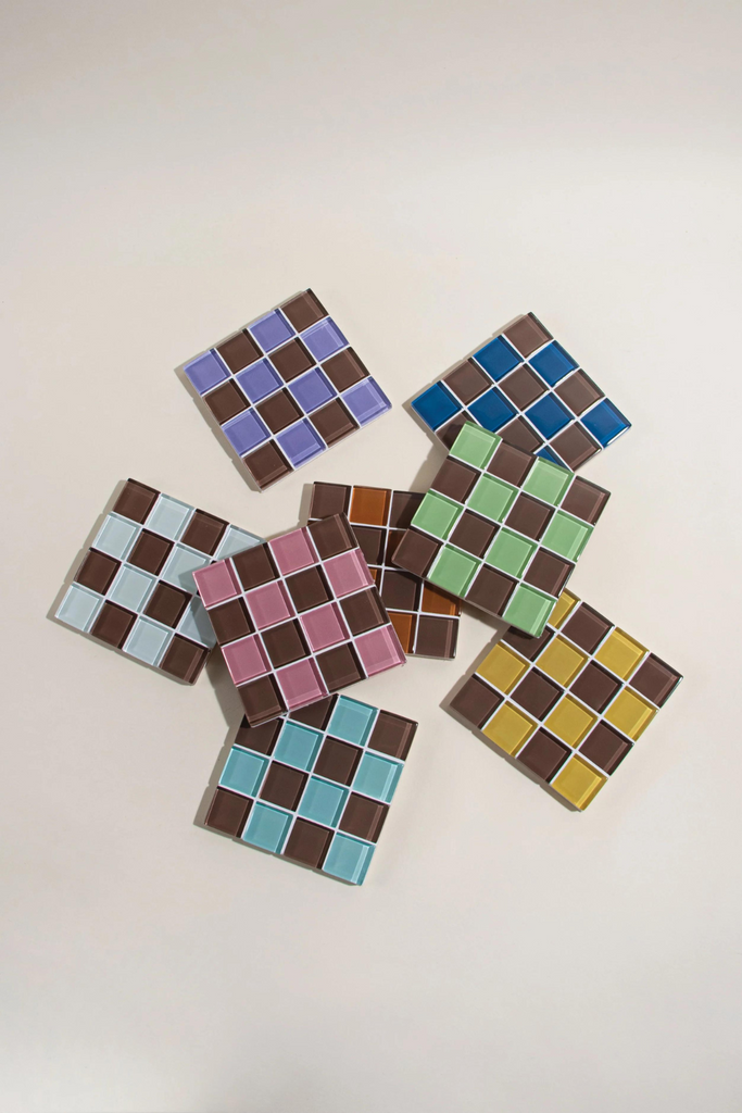 Subtle Art Studios - Glass Tile Coaster - Strawberry Dark Chocolate - Parc Shop