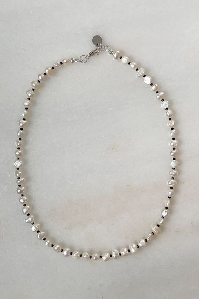 Sea + Pattern Frosted Pearl Necklace at Parc Shop