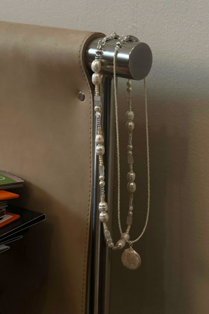 Sea + Pattern Mixed Pearly Necklace at Parc Shop