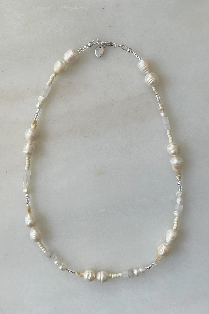 Sea + Pattern Mixed Pearly Necklace at Parc Shop