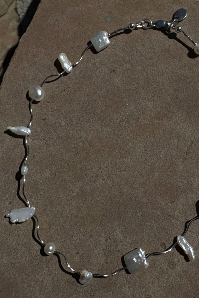 Sea + Pattern Pearl Sequence Necklace 