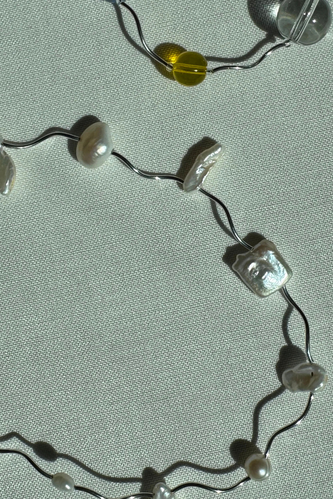 Sea + Pattern Pearl Sequence Necklace 