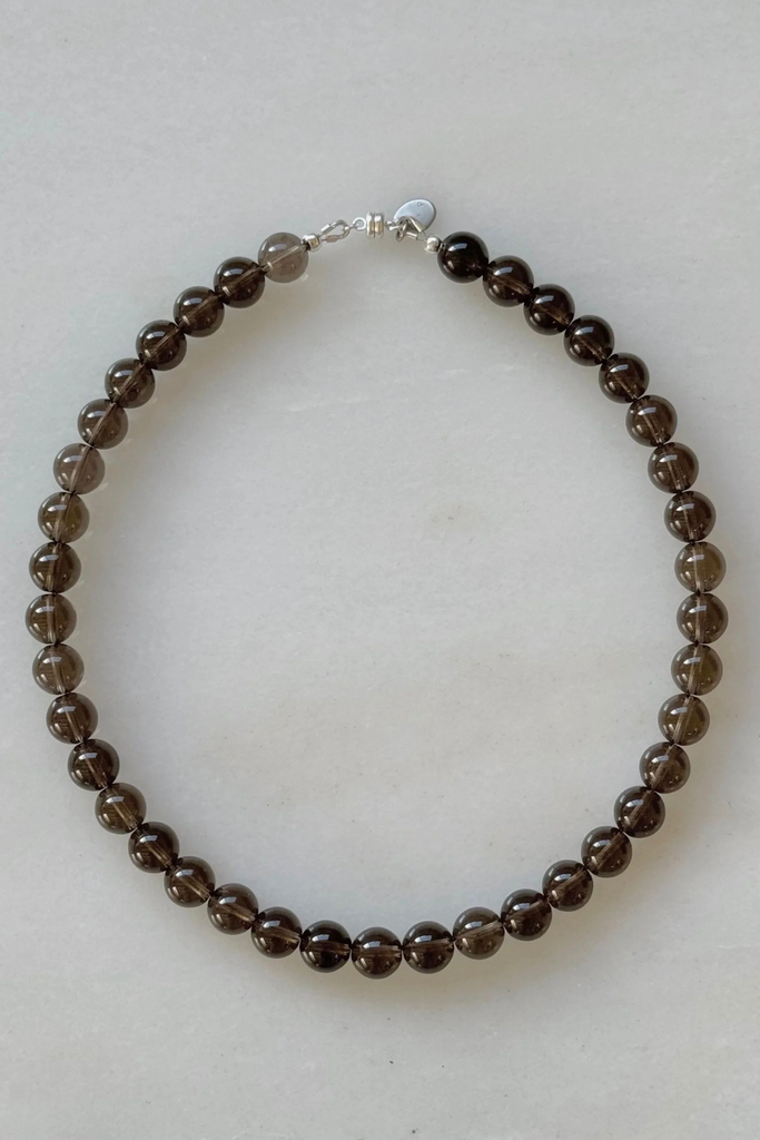 Sea + Pattern Short Smoky Quartz Necklace at Parc Shop